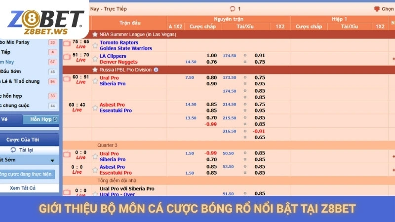 Giới thiệu bộ môn cá cược bóng rổ nổi bật tại Z8bet