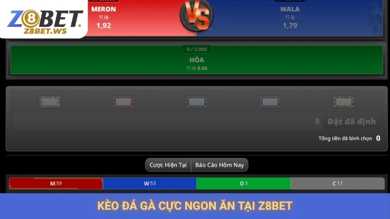 Kèo đá gà cực ngon ăn tại Z8bet