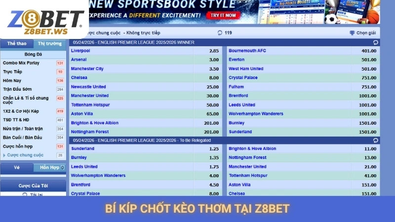 Bí kíp chốt kèo thơm tại Z8bet