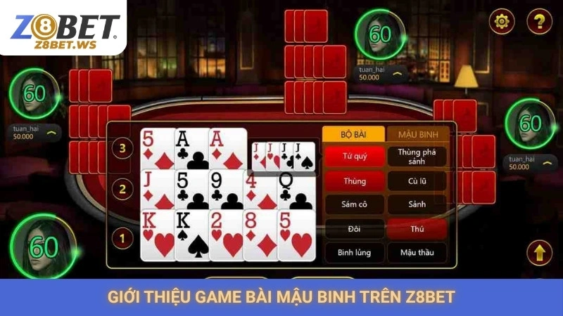 Giới thiệu game bài mậu binh trên Z8bet
